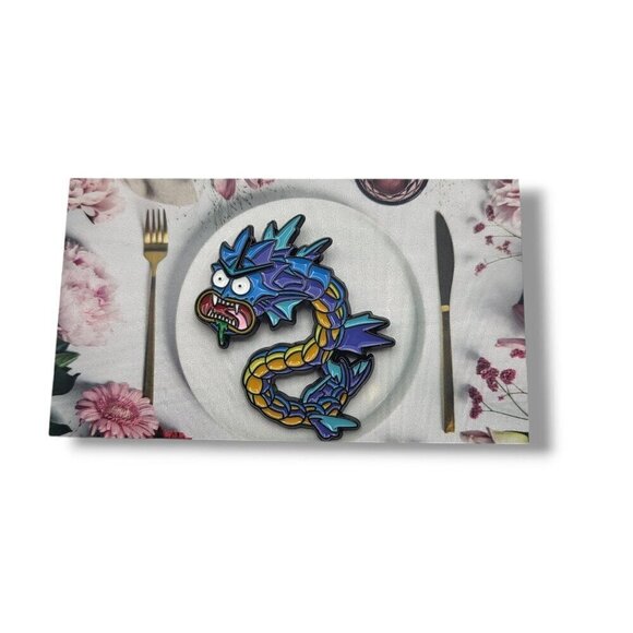 Rick & Morty × Pokémon Gyarados Brooch/Pin - Picture 3 of 7